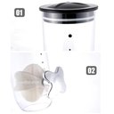 Ver imagem 5 de Dispenser Mantimentos de Parede Porta Alimentos Hermetico Graos Granola Sucrilhos Cozinha