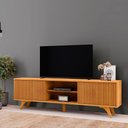 Ver imagem 2 de Rack Siena para TV 65" 220cm MDP com Pés Naturale Mavaular Móveis