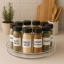 Ver imagem 5 de Kit 2 Organizadores Giratórios 29x3cm Dry Coza Plástico Geladeira Armário Bancada Incolor