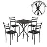 Mesa de Jantar 4 Cadeiras Preta Aracaju Shop Jm - 2