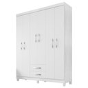 Ver imagem 1 de Guarda Roupa Casal 6p 2g Moden 150 Cm 3562 Branco Flex Incp