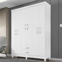 Ver imagem 2 de Guarda Roupa Casal 6p 2g Moden 150 Cm 3562 Branco Flex Incp