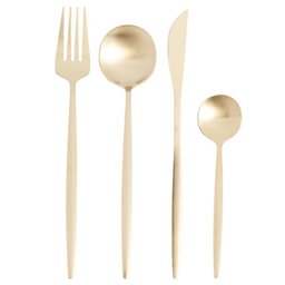 Faqueiro 16 Peças de Aço Inox Ópera Champanhe - Lyor - 1