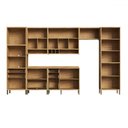 Ver imagem 3 de Armário de Cozinha Modulada com Balcão e Tampo 14 Portas 6 Gavetas Ágata 100% Mdf Vidro Reflecta Amê