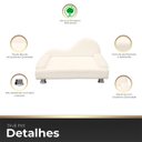 Ver imagem 3 de Mini Sofá Cama Divã Pet Cães e Gatos Orgânico Confortável e Reforçado Bouclé