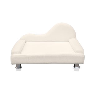 Mini Sofá Cama Divã Pet Cães e Gatos Orgânico Confortável e Reforçado Bouclé