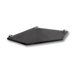 Prateleira Canto Chanfrada C/ Fenda 25 X25 Cm - 8mm Fume - 1