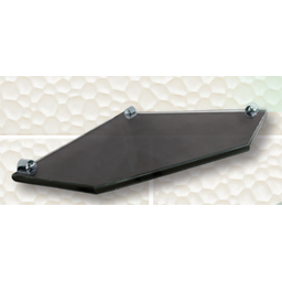 Prateleira Canto Chanfrada C/ Fenda 25 X25 Cm - 8mm Fume - 3