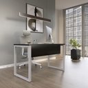 Ver imagem 1 de Mesa Madeira M134/60P25TUB 134cm Industrial Preto e Cinza