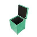 Ver imagem 2 de Puff Baú Quadrado 1 Lugar- 36x36cm - Azul Tifanny