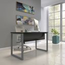 Ver imagem 2 de Mesa Madeira M134/60p25tub 134cm Industrial Preto E Grafito