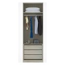 Ver imagem 2 de Guarda Roupa 2 Portas 3 Gavetas 80cm Prime Plus Luciane