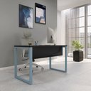 Ver imagem 1 de Mesa Madeira M150/60P25TUB 150cm Industrial Preto e Azul Dali