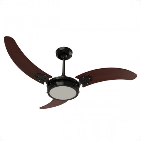 Ventilador de Teto Infinity Soft Led 6000k Preto 3 Pás Tabaco 220v 2002 Soft 2002