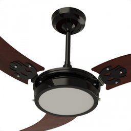 Ventilador de Teto Infinity Soft Led 6000k Preto 3 Pás Tabaco 220v 2002 Soft 2002 - 2