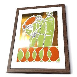 Quadro As Bodas de Caná- Cláudio Pastro 29,5cm x 38,5cm - 2