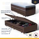 Ver imagem 3 de Cama Box Baú com Colchão de Espuma D33 Pillow Top Comfort Luxo + Auxiliar Unique Solteiro 88 Cm