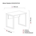 Ver imagem 4 de Mesa Madeira M150/60P25TUB 150cm Industrial Preto e Cinza