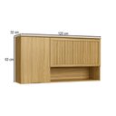 Ver imagem 4 de Armário Aéreo Cozinha 120 Cm Copenhague 2 Portas Ipê - Decibal