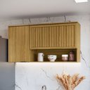 Ver imagem 1 de Armário Aéreo Cozinha 120 Cm Copenhague 2 Portas Ipê - Decibal