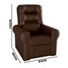 Poltrona Confortável Reclinável Corino Marrom Chick Shop Jm - 3