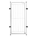Ver imagem 2 de Cercado Cachorro Grade Portão 98x51cm Pets Dobrável Branco