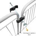 Ver imagem 6 de Cercado Cachorro Grade Portão 98x51cm Pets Dobrável Branco