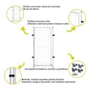Ver imagem 3 de Cercado Cachorro Grade Portão 98x51cm Pets Dobrável Branco
