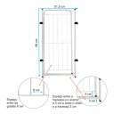 Ver imagem 4 de Cercado Cachorro Grade Portão 98x51cm Pets Dobrável Branco