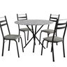 Conjunto sala de Jantar Mesa Redonda 80cm Tampo Granito com 4 Cadeiras Milla - 2