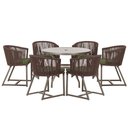 Ver imagem 1 de Mesa e 6 Cadeiras Jantar Noronha Marrom E13 Trama Original Marrom