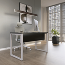 Ver imagem 1 de Mesa Madeira M150/70P25TUB 150cm Industrial Preto e Cinza