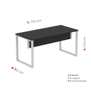 Ver imagem 4 de Mesa Madeira M150/70P25TUB 150cm Industrial Preto e Cinza