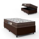 Ver imagem 1 de Cama Box Baú Solteiro Colchão Espuma Orthoface Polar 88X188X66Cm Marrom