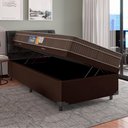 Ver imagem 3 de Cama Box Baú Solteiro Colchão Espuma Orthoface Polar 88X188X66Cm Marrom
