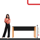 Ver imagem 5 de Mesa Madeira M150/70P25TUB 150cm Industrial Preto e Laranja Picasso