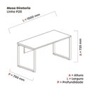 Ver imagem 4 de Mesa Madeira M150/70p25tub 150cm Industrial Preto E Lilas