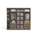 Ver imagem 3 de Guarda Roupa Casal 3 Portas De Correr 6 Gavetas Nogal F542