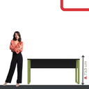 Ver imagem 5 de Mesa Madeira 1500x700mm M150/70p25tub