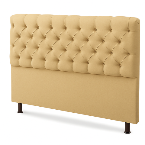 Cabeceira Queen Suede Bege - 160x110 Cm