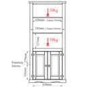 Ver imagem 4 de Estante Livreiro 2 Pts Aparador 2 Gav 100% Madeira Imperial Imbuia Fosco