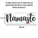 Ver imagem 4 de Quadro Namaste - Lettering, Adorno, Decoração, Zen, Yoga - 25 Cm - Toque 3D:Azul Tiffany