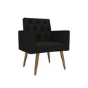 Ver imagem 4 de Kit 3 Poltronas Capitonê Confortáveis Loja Recepção Sala Preto