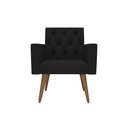 Ver imagem 3 de Kit 3 Poltronas Capitonê Confortáveis Loja Recepção Sala Preto