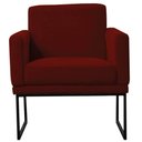 Ver imagem 1 de Poltrona Decorativa Juliette Suede Com Armação Preta Metal
