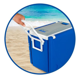 Super Caixa Térmica Cooler 32 Litros  Multifuncional 5 em 1 - Caixa, 2  Mesa, 2 Banquetas - 4