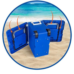 Super Caixa Térmica Cooler 32 Litros  Multifuncional 5 em 1 - Caixa, 2  Mesa, 2 Banquetas - 5