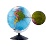 Kit Globo Terrestre Profissional Studio 30cm + Lupa + Livro Atlas Escolar Com Divisão De Países Base - 5