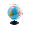 Kit Globo Terrestre Profissional Studio 30cm + Lupa + Livro Atlas Escolar Com Divisão De Países Base - 3