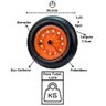 Roda Completa Carrinho de Mão Aço Carbono 8pol 45 50 e 60l - 2